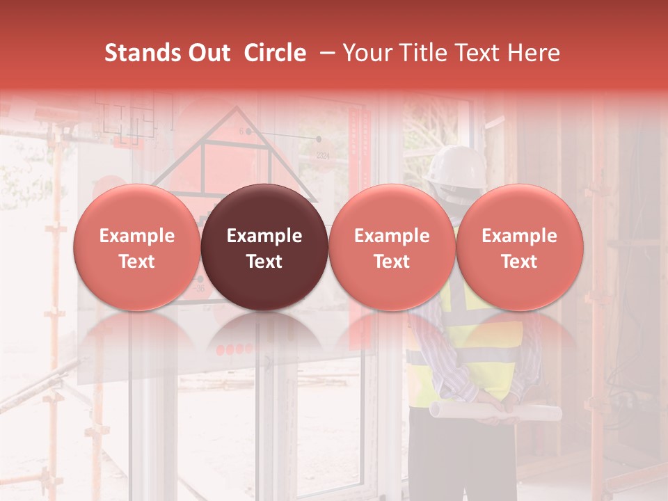 Red Indoors Architect PowerPoint Template