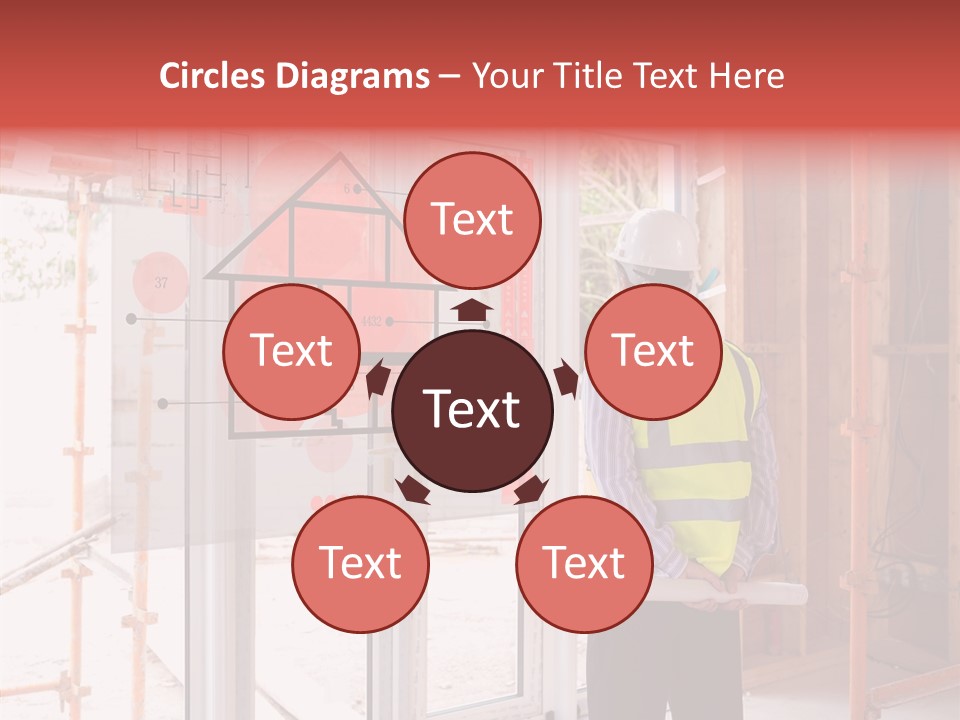 Red Indoors Architect PowerPoint Template