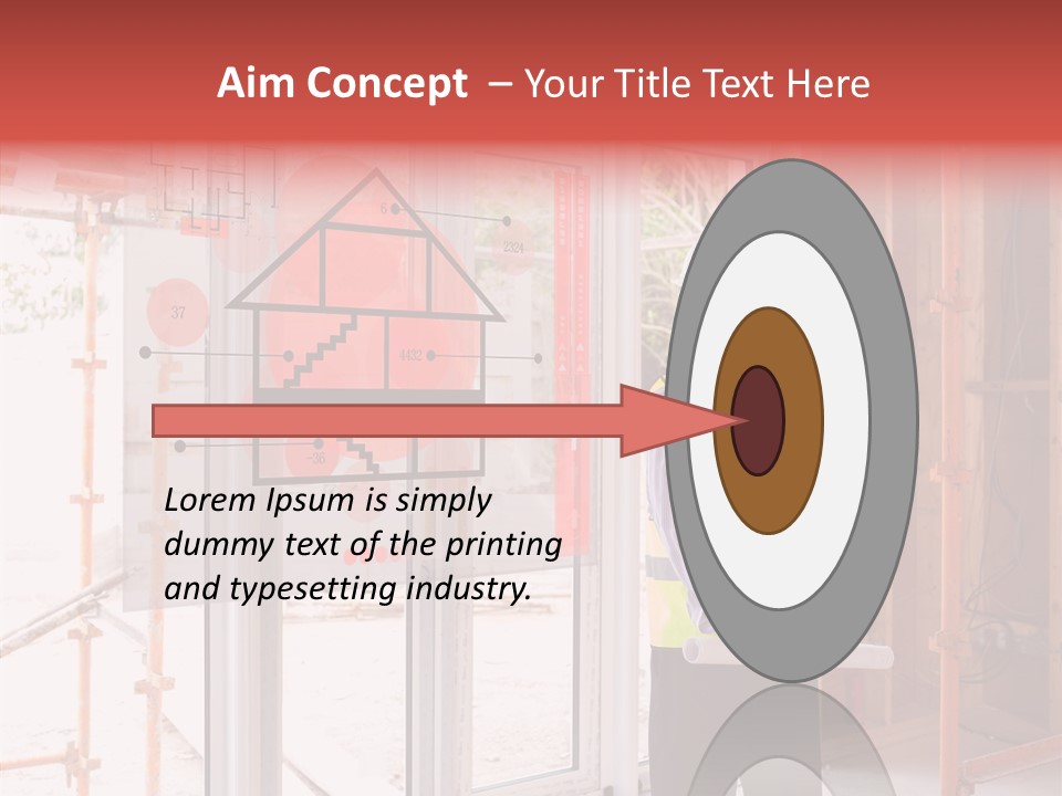 Red Indoors Architect PowerPoint Template