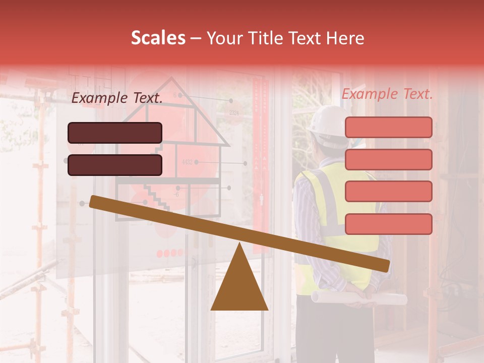 Red Indoors Architect PowerPoint Template