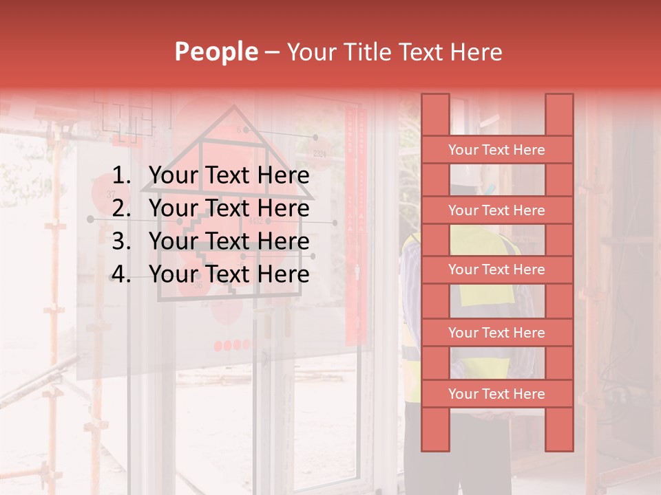 Red Indoors Architect PowerPoint Template