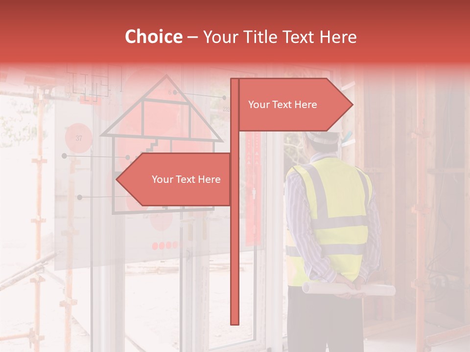 Red Indoors Architect PowerPoint Template