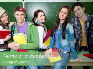 Male Looking Lecture PowerPoint Template