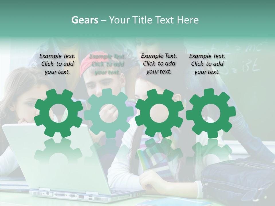 Monitor Friends Classroom PowerPoint Template