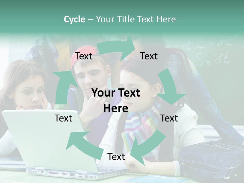 Monitor Friends Classroom PowerPoint Template