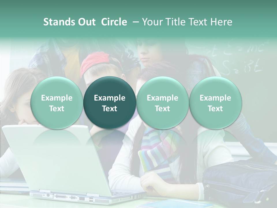 Monitor Friends Classroom PowerPoint Template