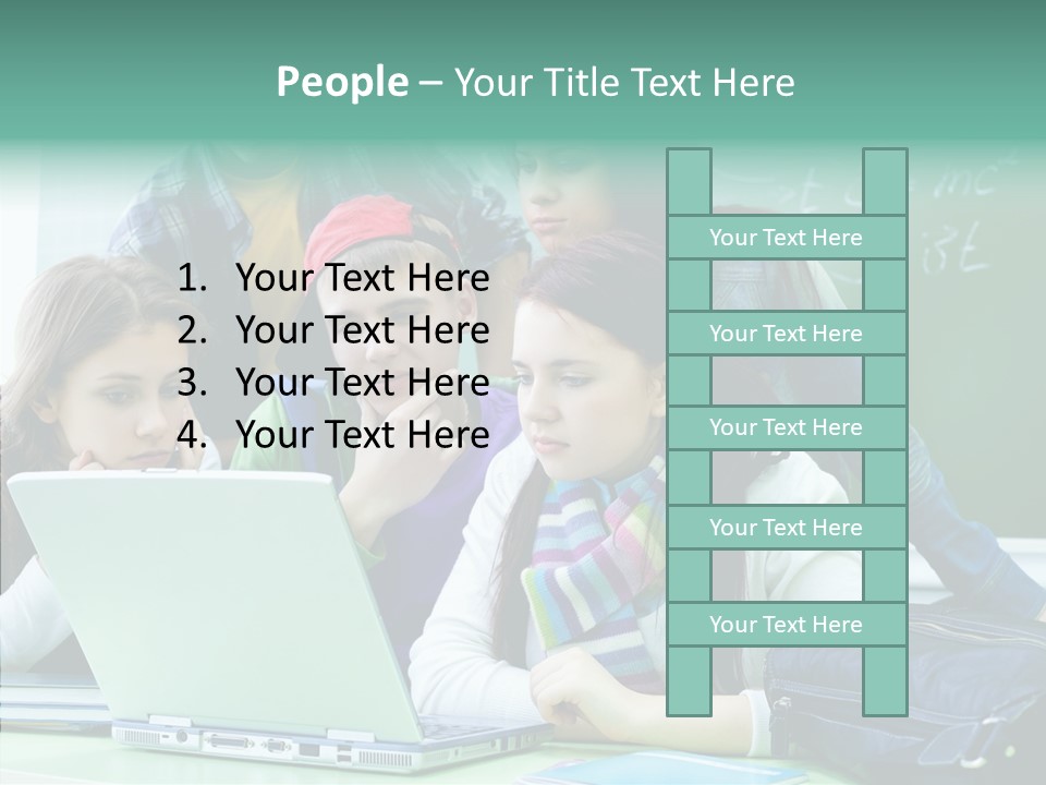 Monitor Friends Classroom PowerPoint Template