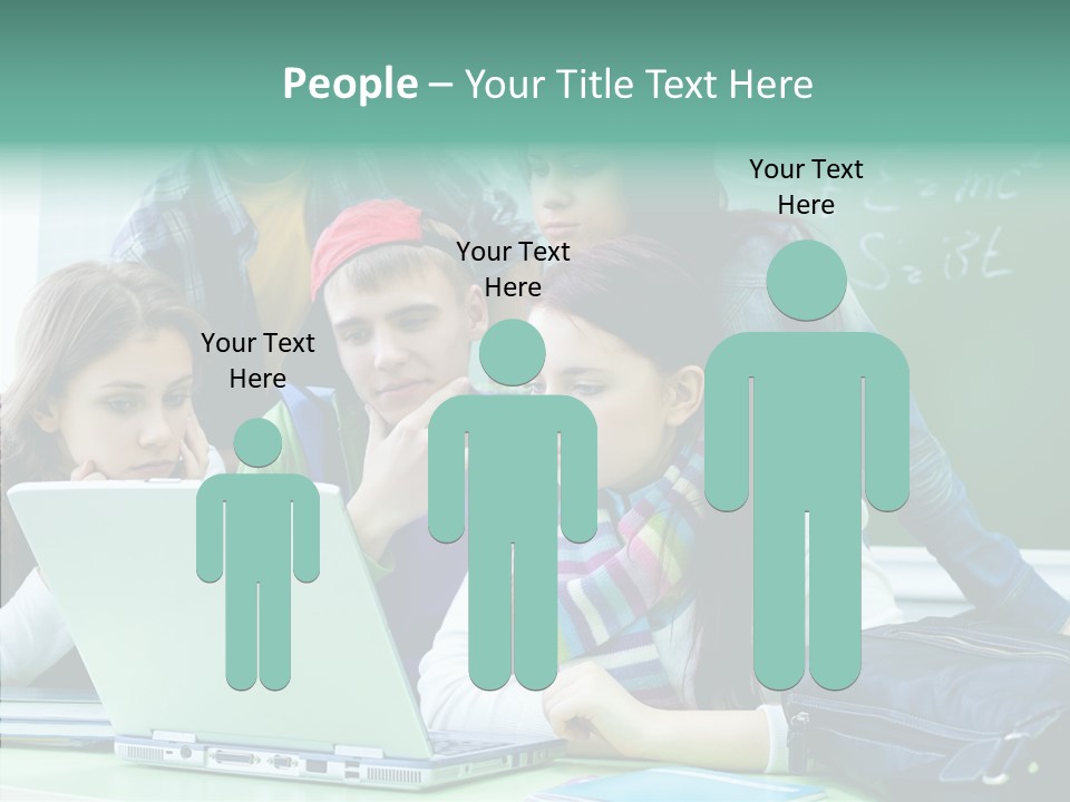 Monitor Friends Classroom PowerPoint Template