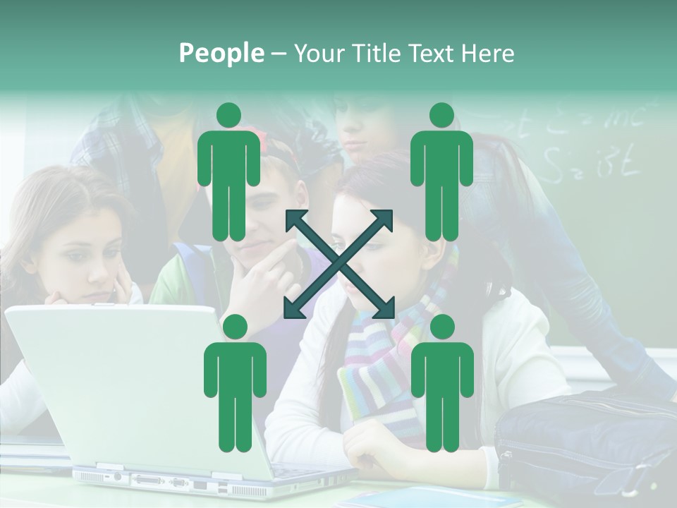 Monitor Friends Classroom PowerPoint Template