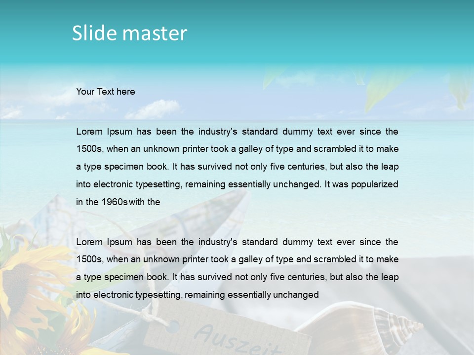 Segeln Badeurlaub Boot PowerPoint Template