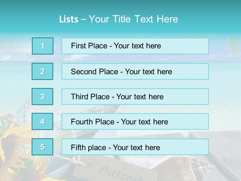 Segeln Badeurlaub Boot PowerPoint Template