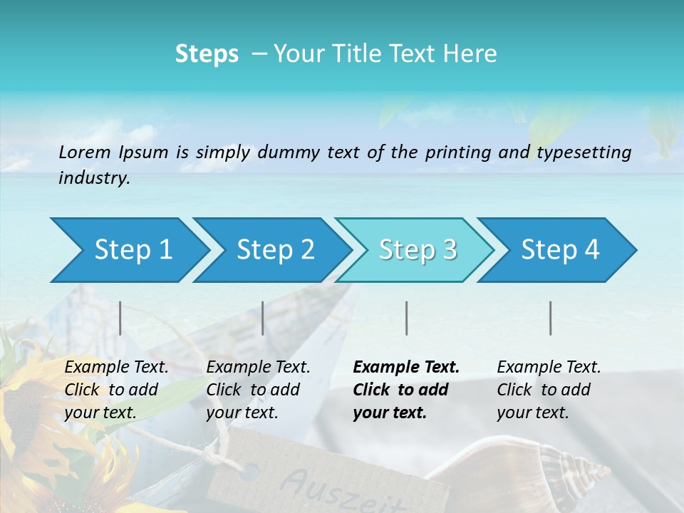 Segeln Badeurlaub Boot PowerPoint Template