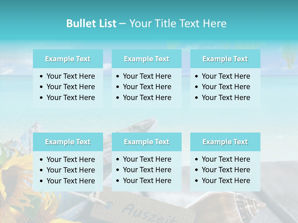 Segeln Badeurlaub Boot PowerPoint Template