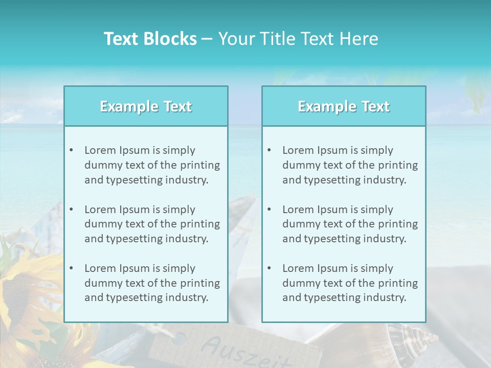 Segeln Badeurlaub Boot PowerPoint Template