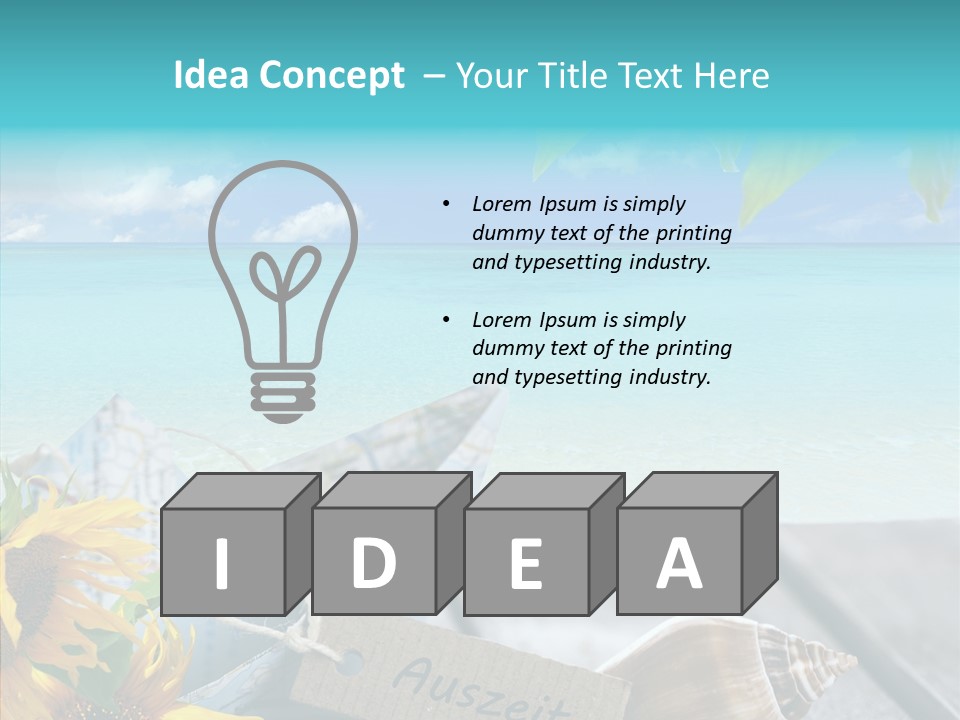 Segeln Badeurlaub Boot PowerPoint Template