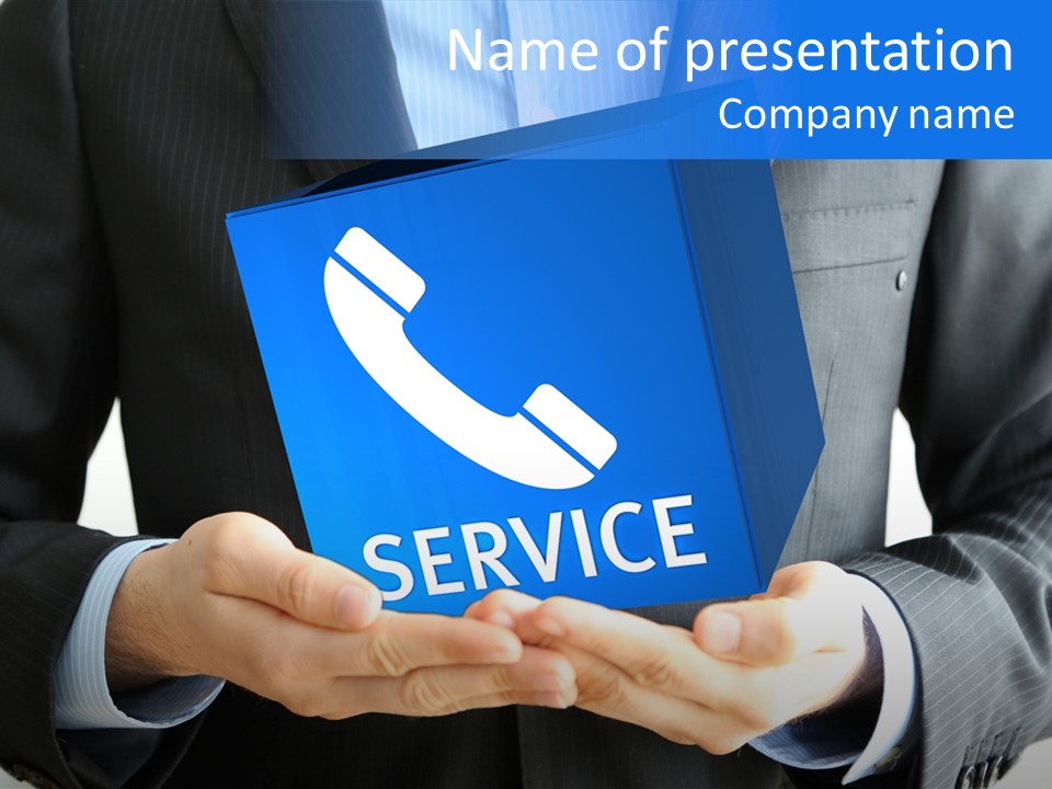 Give Connection Phone PowerPoint Template