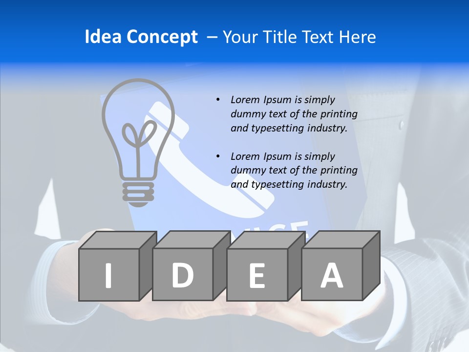 Give Connection Phone PowerPoint Template