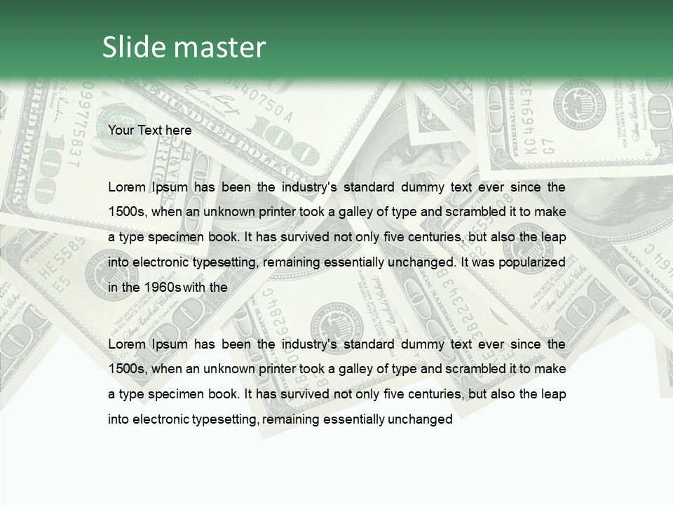 Many Bank Bill PowerPoint Template