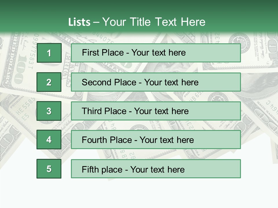 Many Bank Bill PowerPoint Template