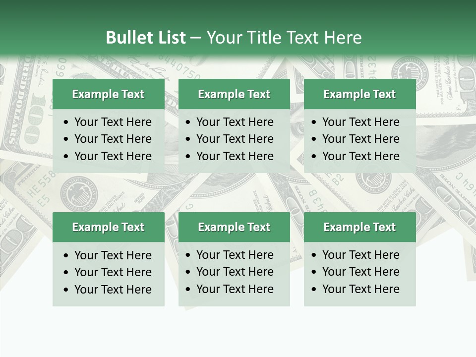 Many Bank Bill PowerPoint Template