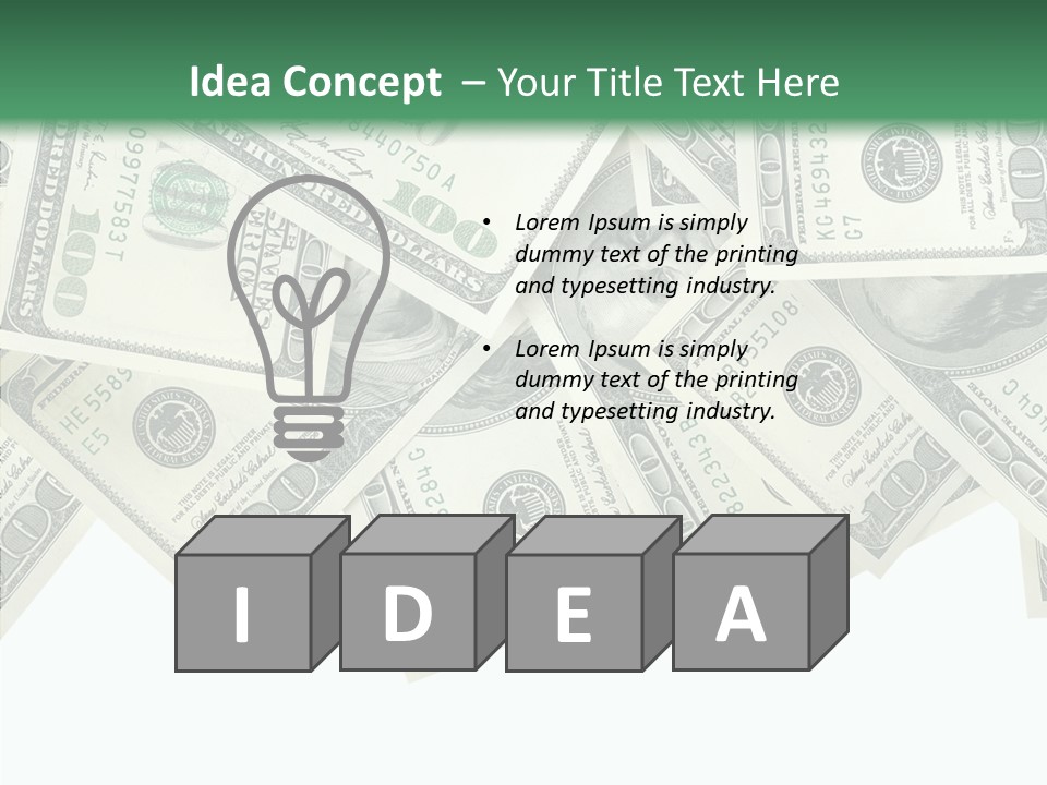 Many Bank Bill PowerPoint Template