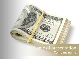 Dollar Pay Isolated PowerPoint Template