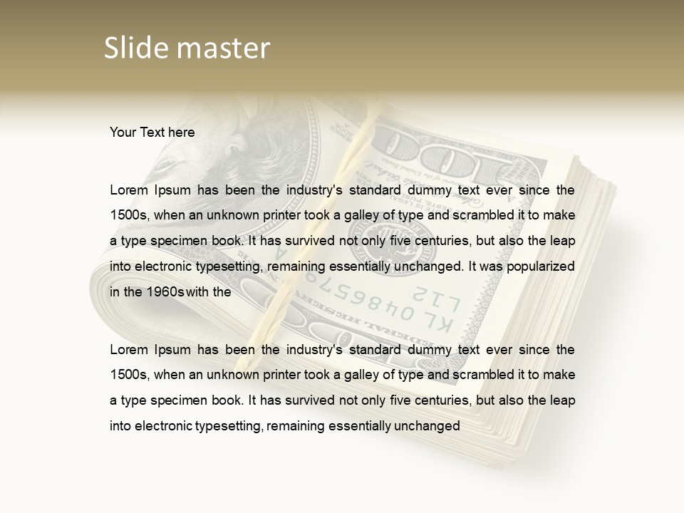 Dollar Pay Isolated PowerPoint Template