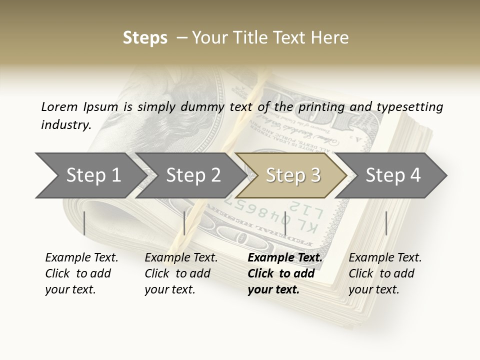 Dollar Pay Isolated PowerPoint Template