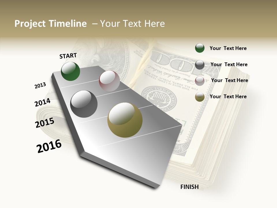 Dollar Pay Isolated PowerPoint Template