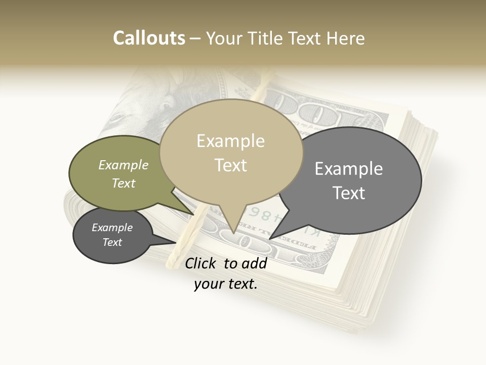 Dollar Pay Isolated PowerPoint Template