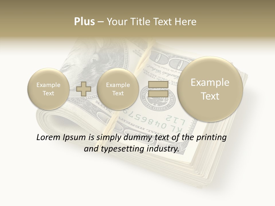 Dollar Pay Isolated PowerPoint Template