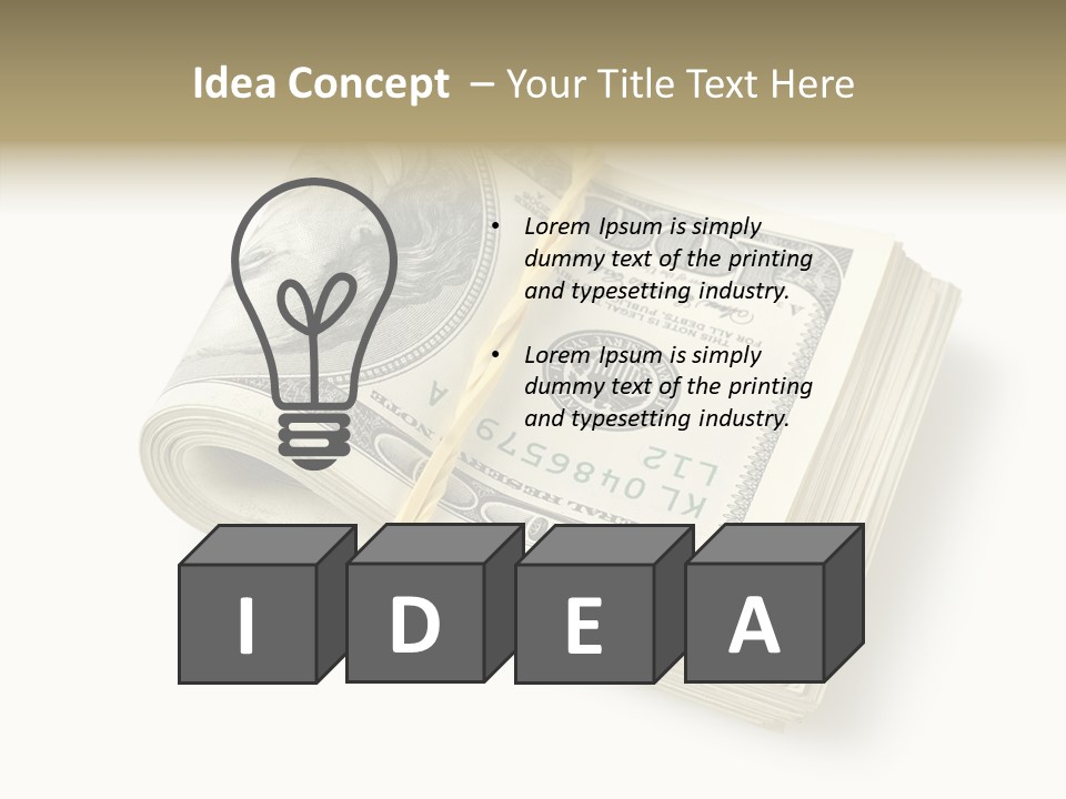 Dollar Pay Isolated PowerPoint Template