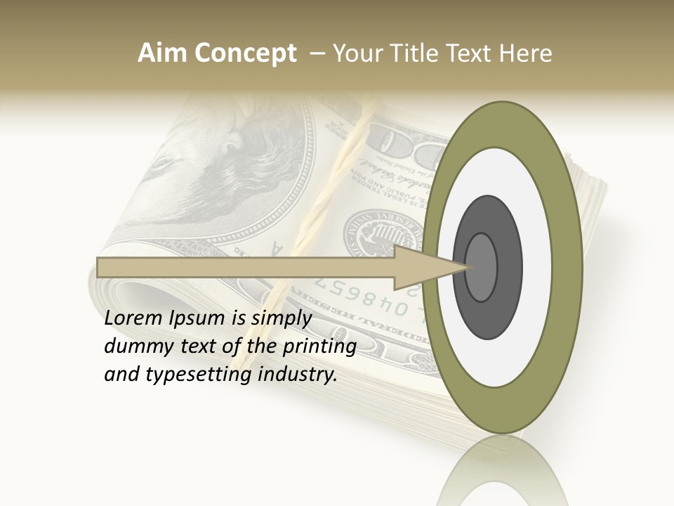 Dollar Pay Isolated PowerPoint Template