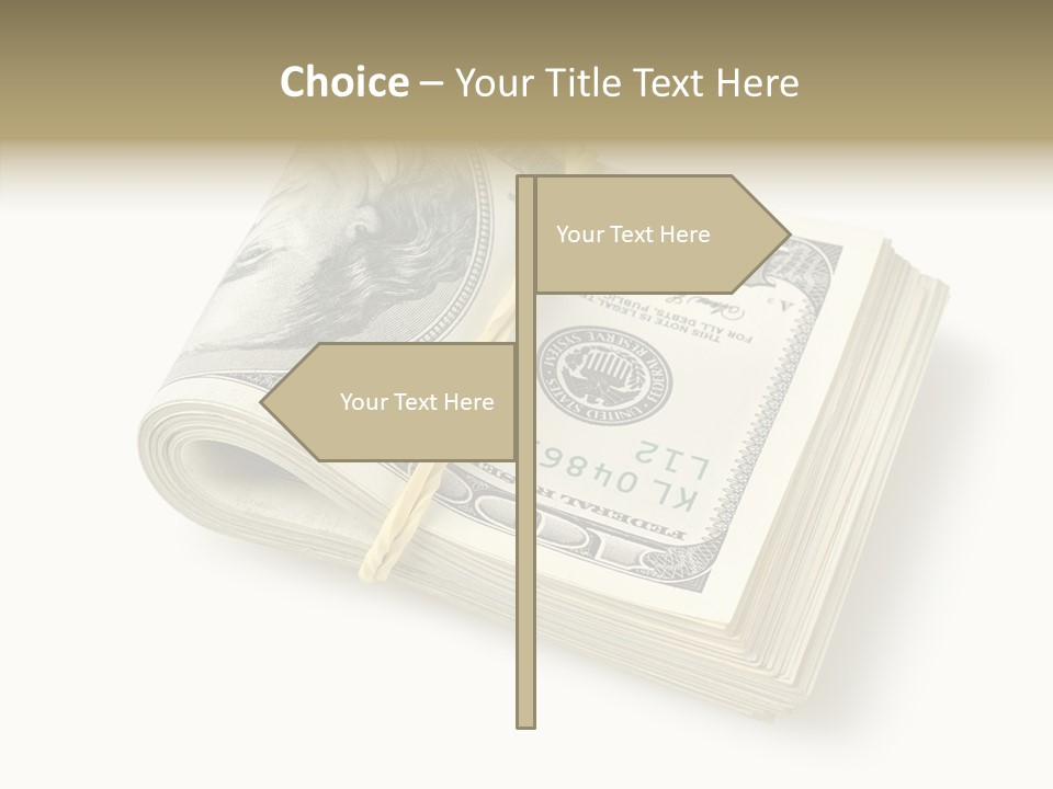 Dollar Pay Isolated PowerPoint Template