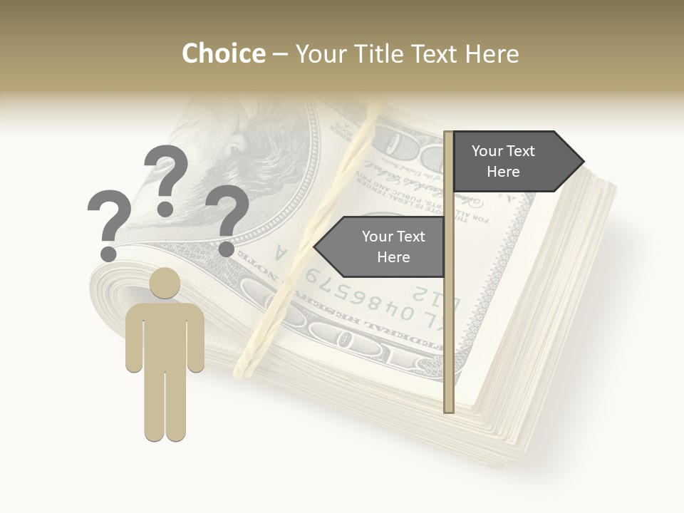 Dollar Pay Isolated PowerPoint Template