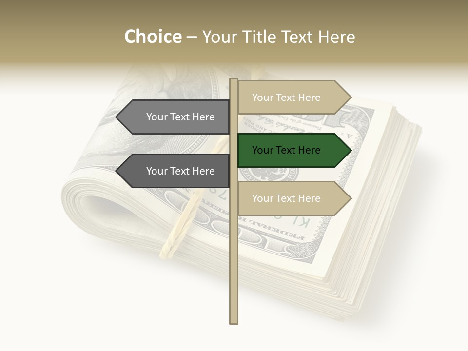 Dollar Pay Isolated PowerPoint Template