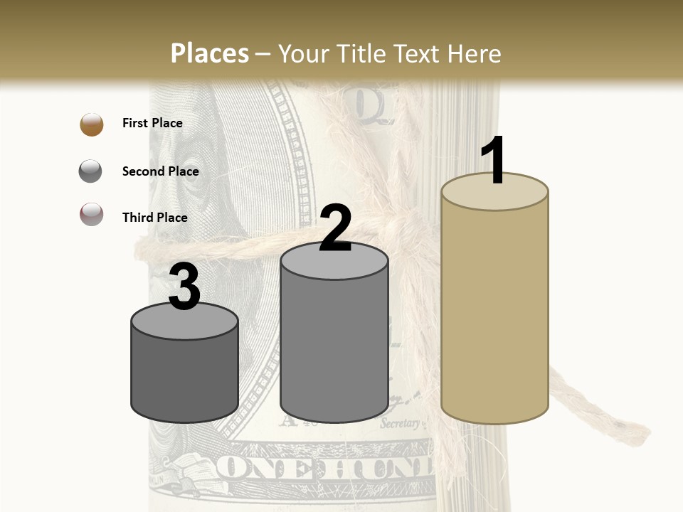 Objects Tightened Cash PowerPoint Template