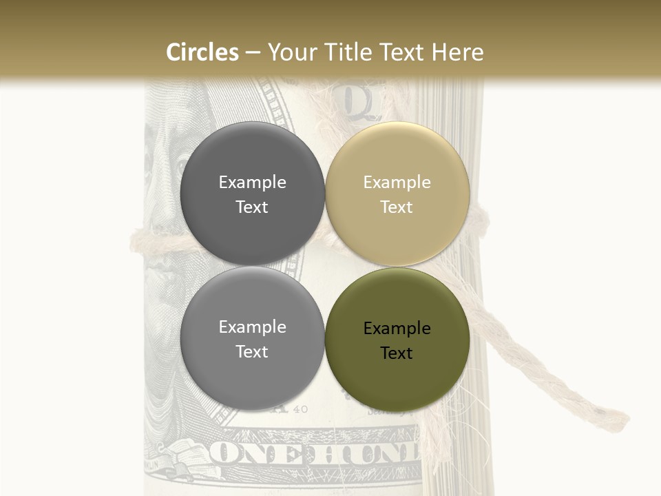 Objects Tightened Cash PowerPoint Template