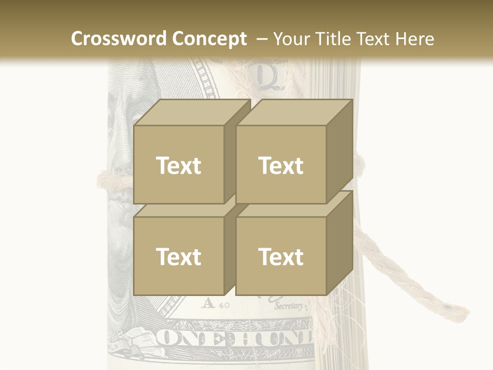 Objects Tightened Cash PowerPoint Template