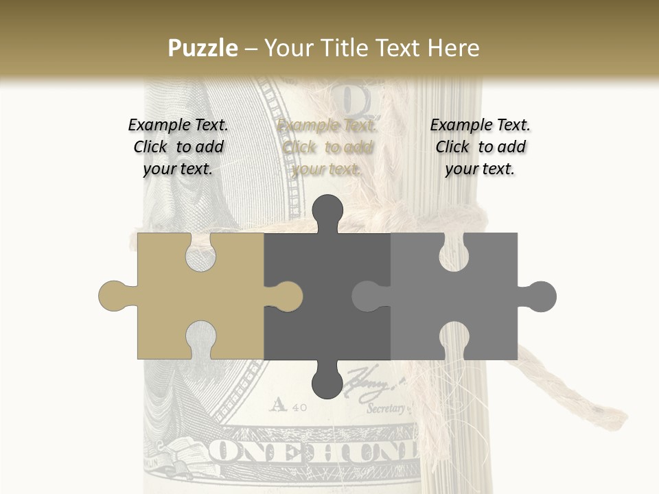 Objects Tightened Cash PowerPoint Template