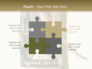 Objects Tightened Cash PowerPoint Template