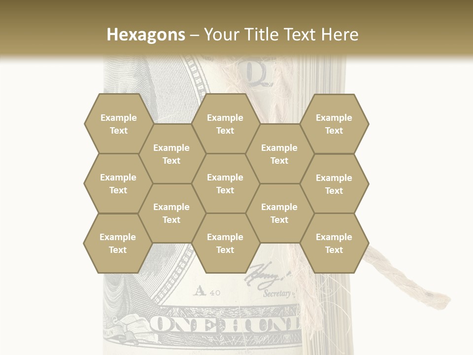Objects Tightened Cash PowerPoint Template