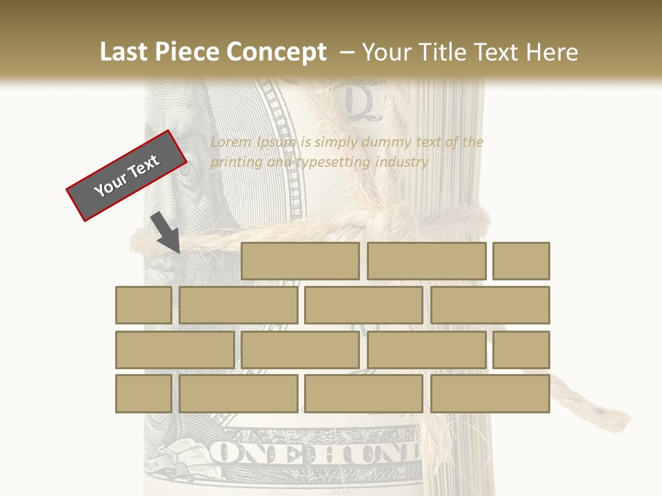 Objects Tightened Cash PowerPoint Template