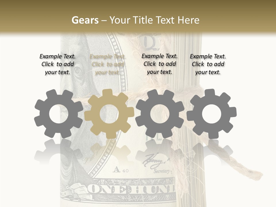 Objects Tightened Cash PowerPoint Template