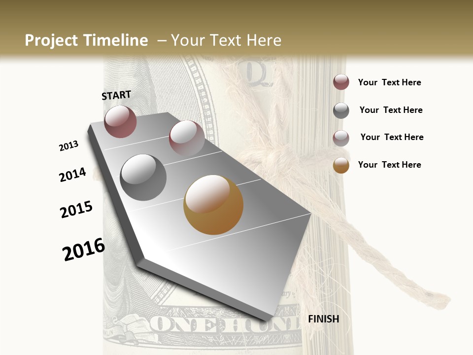 Objects Tightened Cash PowerPoint Template