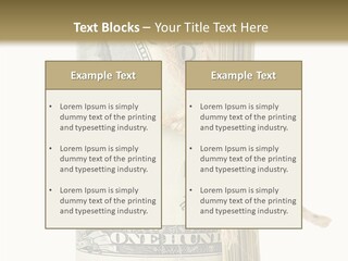 Objects Tightened Cash PowerPoint Template
