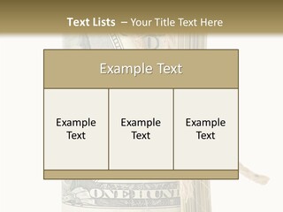 Objects Tightened Cash PowerPoint Template
