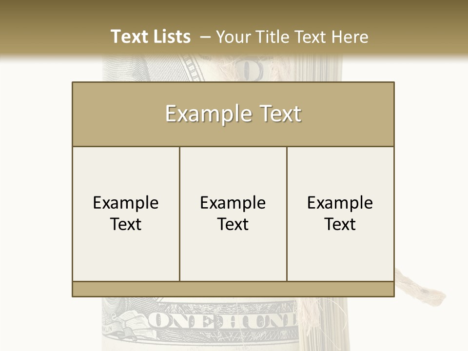 Objects Tightened Cash PowerPoint Template