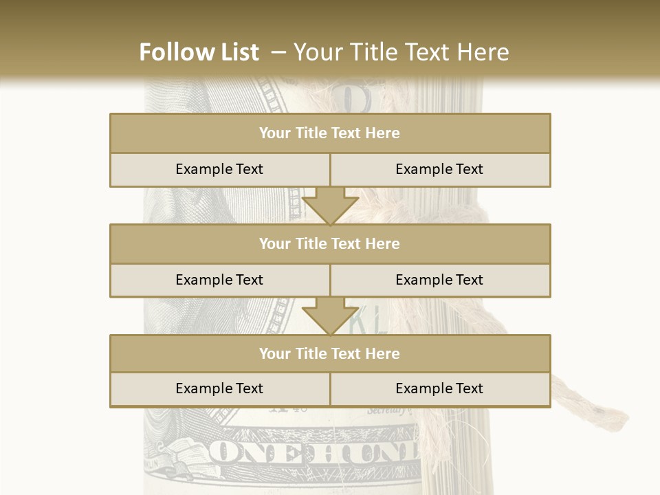 Objects Tightened Cash PowerPoint Template
