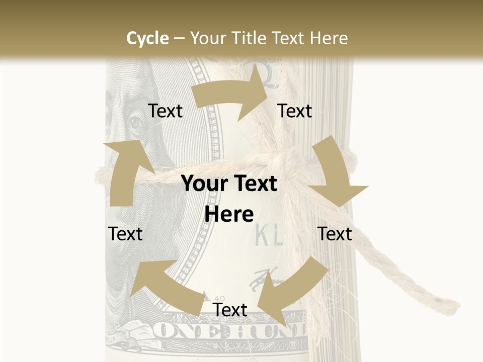 Objects Tightened Cash PowerPoint Template